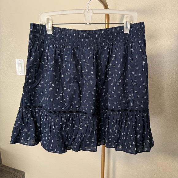NWT Madewell Navy Blue Floral Skirt - Picture 1 of 8